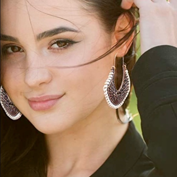 Boho drop dangle earrings. - Picture 2 of 2